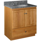 Ultraline 48 in. W x 21 in. D x 34.5 in. H Vanity Cabinet Only in Natural Alder - Super Arbor