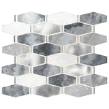 MSI Ankara 13 in. x 11.61 in. x 6mm Textured Stone Metal Mesh-Mounted Mosaic Tile (15.75 sq. ft. / case)
