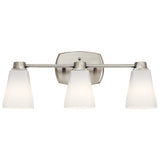 DELTA Sandover 3-Light Nickel Traditional Vanity Light