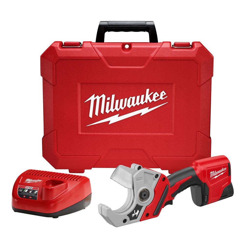 M12 12-Volt Lithium-Ion Cordless PVC Shear Kit W/ M12 HACKZALL Reciprocating Saw - Super Arbor