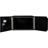 Buyers Products Company 18 in. x 18 in. x 48 in. Black Smooth Aluminum Underbody Truck Tool Box with Barn Door - Super Arbor