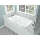 Coral 5 ft. Rectangular Drop-in Whirlpool and Air Bath Tub in White - Super Arbor