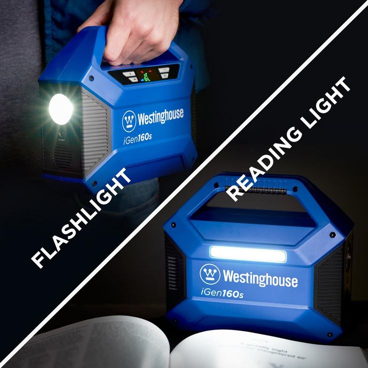 Westinghouse iGen160s 100/150-Watt Lithium-Ion Portable Power Station with Power Inverter, LED Display, and Flashlight