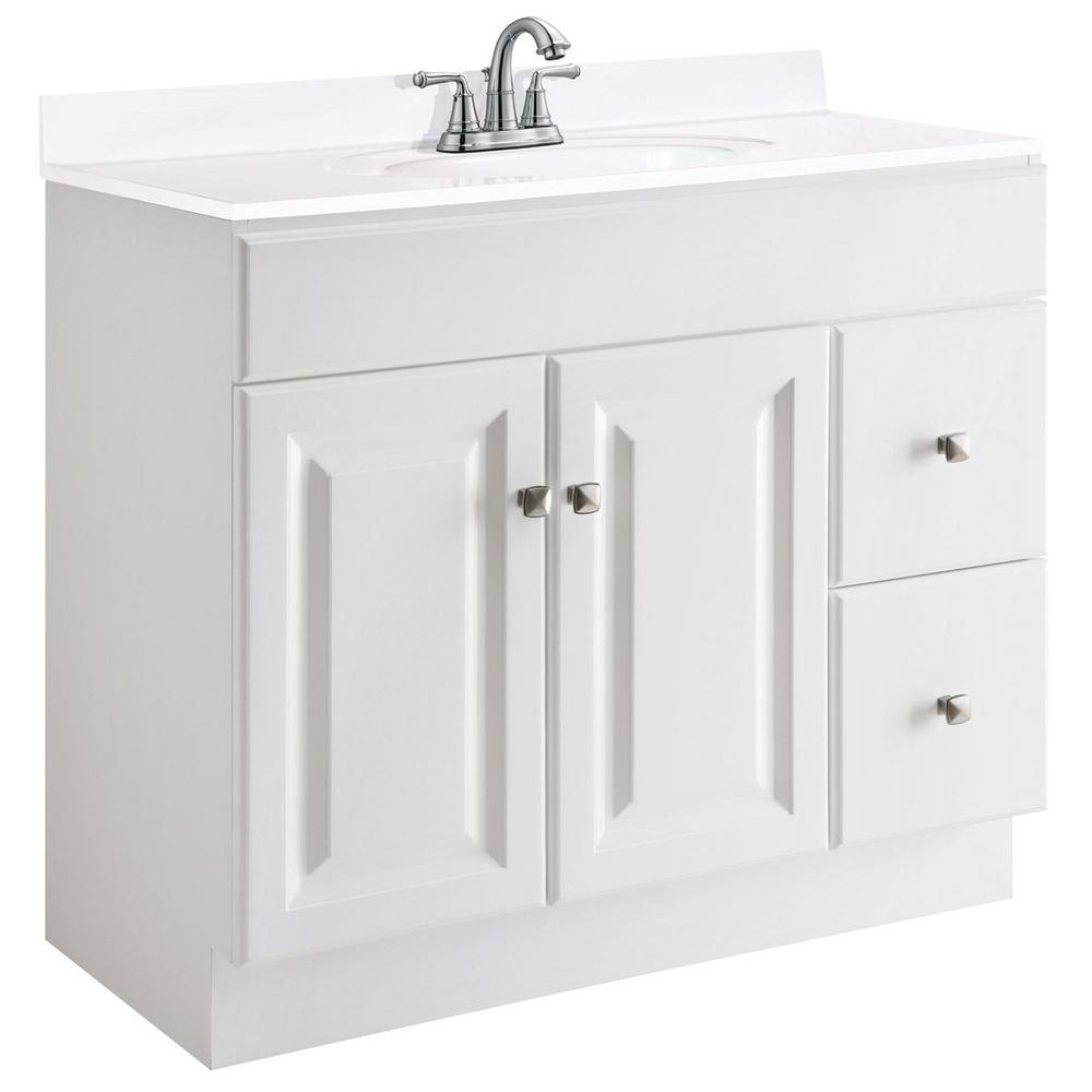 Wyndham 24 in. W x 18 in. D Unassembled Bath Vanity Cabinet Only in White Semi-Gloss