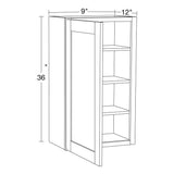 Home Decorators Collection Washington Vesper White Plywood Shaker Assembled Wall Kitchen Cabinet Soft Close Left 9 in W x 12 in D x 36 in H