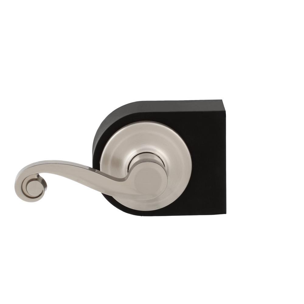 Lido Satin Nickel Left-Handed Dummy Door Lever with Microban Antimicrobial Technology - Super Arbor