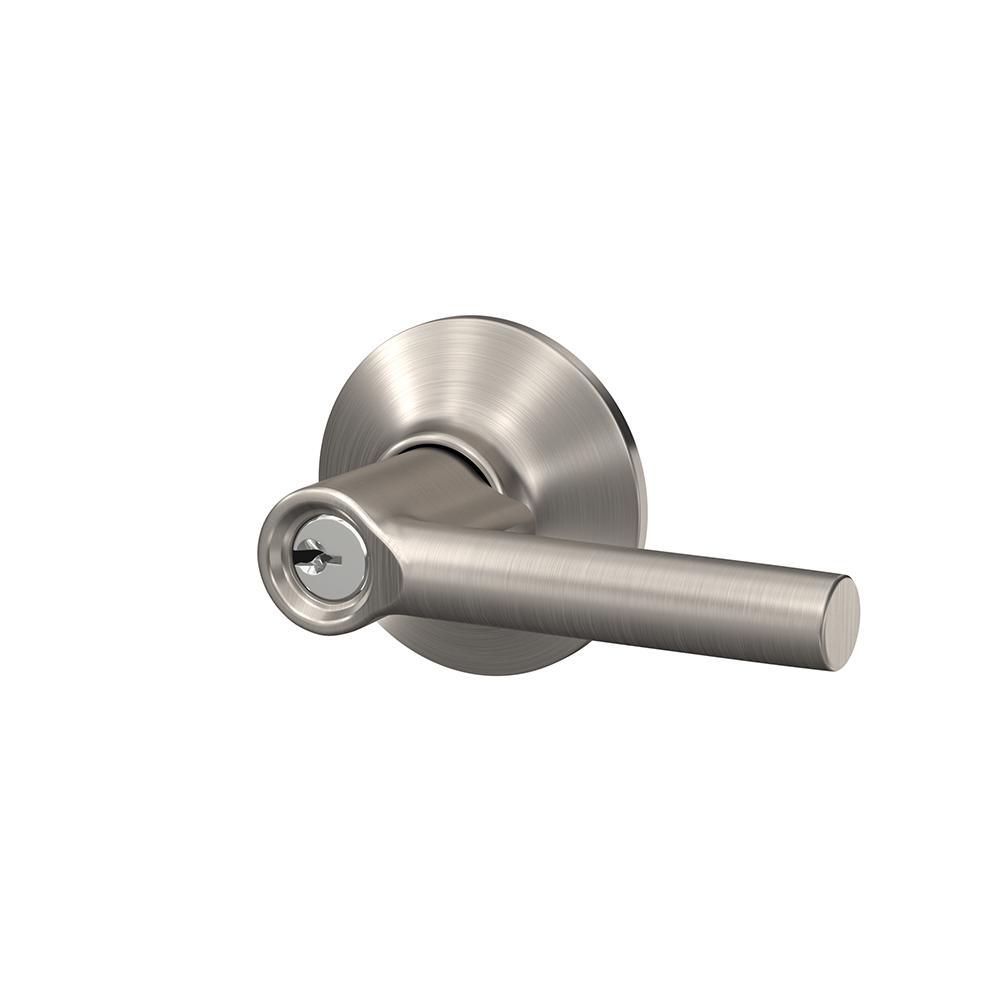 Broadway Satin Nickel Keyed Entry Door Lever - Super Arbor