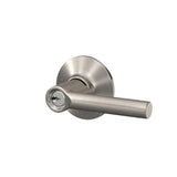 Broadway Satin Nickel Keyed Entry Door Lever - Super Arbor