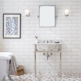 Embassy 30 in. Brass Wash Stand Legs with Polished Nickel Connectors - Super Arbor