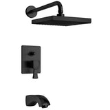 Lady 2-Handle 1-Spray Tub and Shower Faucet with 8 in. Rain Shower Head in Brushed Nickel (Valve Included) - Super Arbor