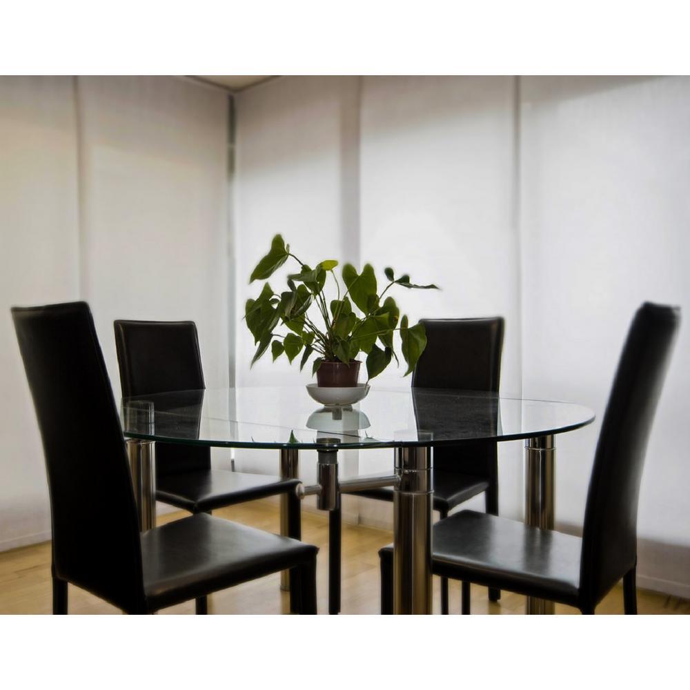33 in. Clear Round Glass Table Top, 1/4 in. Thickness Tempered Flat Edge Polished - Super Arbor