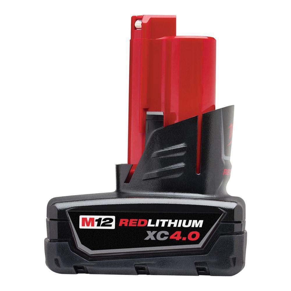 M12 12-Volt Lithium-Ion XC Extended Capacity 6.0Ah Battery Pack W/ Two 4.0 Ah Batteries, Charger & Tool Bag