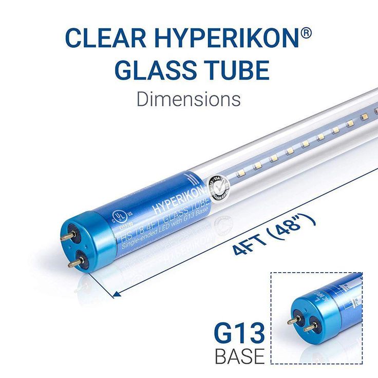 Hyperikon 18-Watt 4 ft. Linear T8 Clear 5000K Single-End Powered Ballast Bypass LED Glass LED Tube Light Bulb (24-Pack)