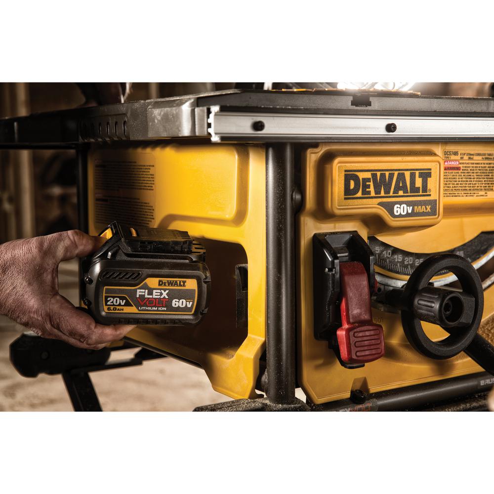 FLEXVOLT 60-Volt MAX Lithium-Ion Cordless Brushless 8-1/4 in. Table Saw (Tool-Only)