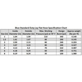 8 in. Dia x 100 ft. Blue 4 Bar Heavy-Duty Reinforced PVC Lay Flat Discharge and Backwash Hose