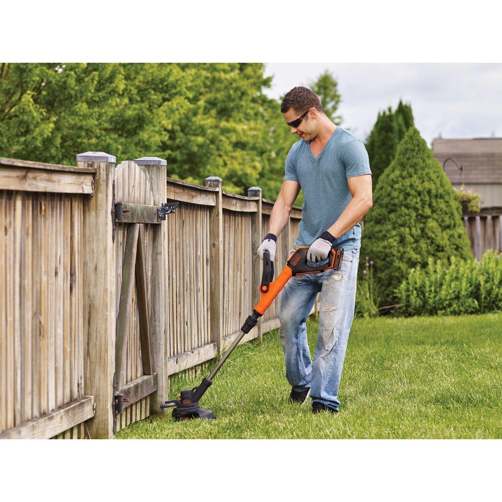 BLACK+DECKER 12 in. 20V MAX Lithium-Ion Cordless 2-in-1 String Grass Trimmer/Lawn Edger with (1) 2.5Ah Battery and Charger Included - Super Arbor