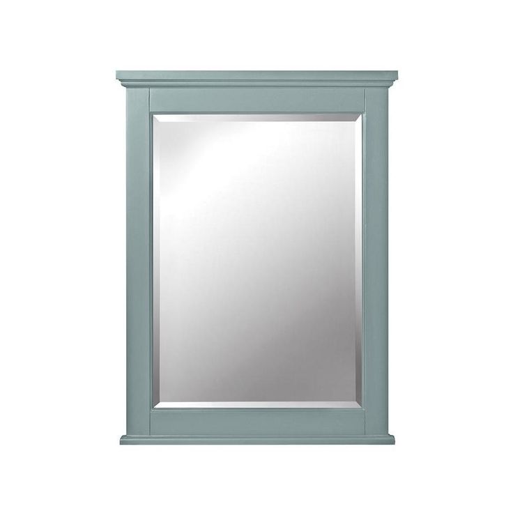 24 in. W x 32 in. H Framed Rectangular  Bathroom Vanity Mirror in seaglass