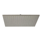 1-Spray 16 in. Single Ceiling Mount Fixed Rain Shower Head in Brushed Nickel - Super Arbor
