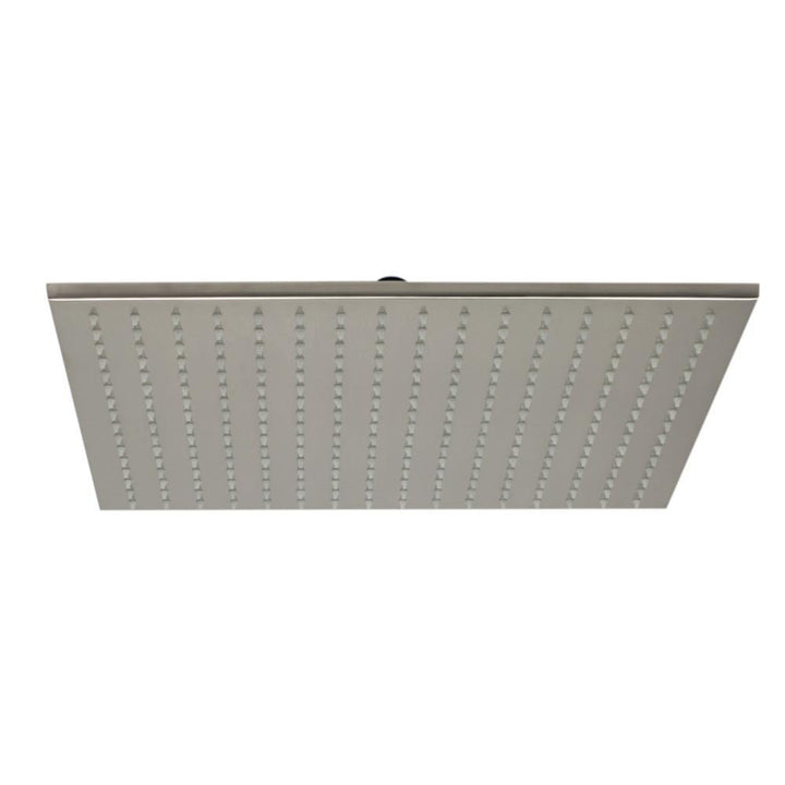 1-Spray 16 in. Single Ceiling Mount Fixed Rain Shower Head in Brushed Nickel - Super Arbor