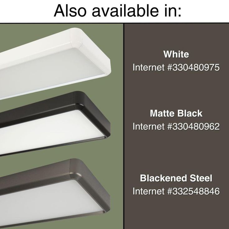 Commercial Electric 4 ft. x 10 in. Blackened Steel Back-Lit LED Panel Light 4000 Lumens 3000K 4000K 5000K Dimmable Kitchen Lighting