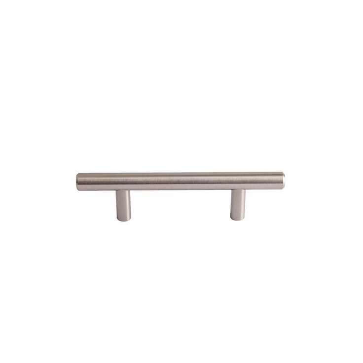 3 in. (76 mm) satin nickel Euro Bar Drawer Center-to-Center Pull (50-Pack)