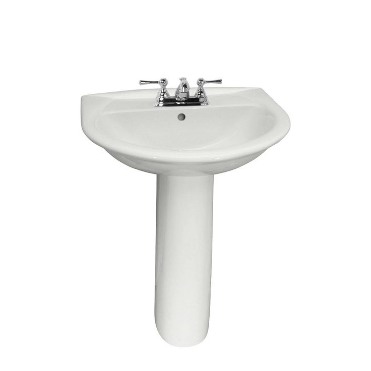 Barclay Products Karla 505 Pedestal Combo Bathroom Sink in White