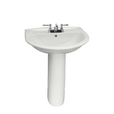 Barclay Products Karla 505 Pedestal Combo Bathroom Sink in White