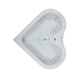 64 in. Acrylic Corner Drop-in Air Bathtub in Black - Super Arbor