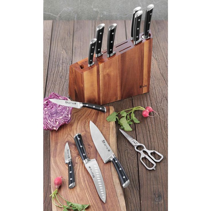S Series 12-Piece German Steel Forged Knife Block Set
