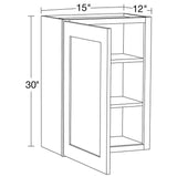 Home Decorators Collection Newport 15 in. W x 12 in. D x 30 in. H Assembled Plywood Wall Kitchen Cabinet in Mythic Blue with Soft Close