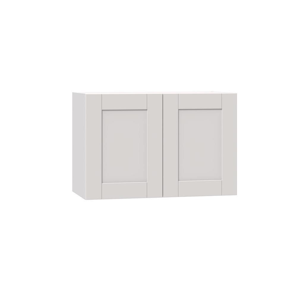 Shaker Assembled 36x20x24 in. Deep Wall Bridge Cabinet in Vanilla White - Super Arbor