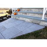 Patio-on-a-Pallet 10 ft. x 10 ft. Concrete Gray Basket weave Yorkstone Paver (37 Pieces/100 Sq. Ft) - Super Arbor
