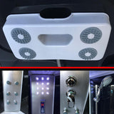 Milan with Heater and Bluetooth 49 in. Acrylic Left Drain Corner Alcove Whirlpool Bathtub in White - Super Arbor
