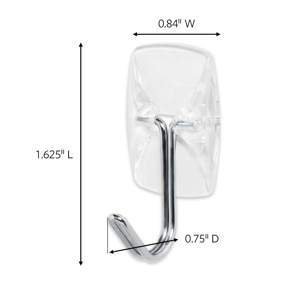 Small Clear Wire Hooks with Clear Strips (9-Pack) - Super Arbor