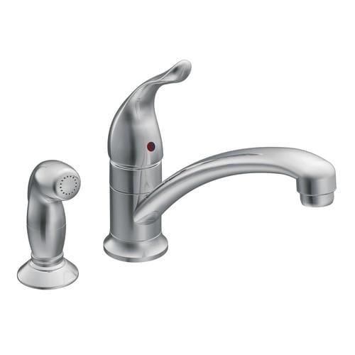 Moen Chateau Chrome 1-Handle Deck-Mount Low-Arc Handle Kitchen Faucet