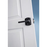 Broadway Matte Black Passage Hall/Closet Door Lever with Greenwich Trim - Super Arbor
