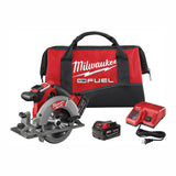 M18 FUEL 18-Volt Lithium-Ion Brushless Cordless 6-1/2 in. Circular Saw Kit w/ (2) 5.0Ah Batteries, Charger, Tool Bag