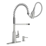 Moen Edwyn Spot Resist Stainless 1-Handle Deck-Mount Pull-Down Handle Kitchen Faucet (Deck Plate Included)