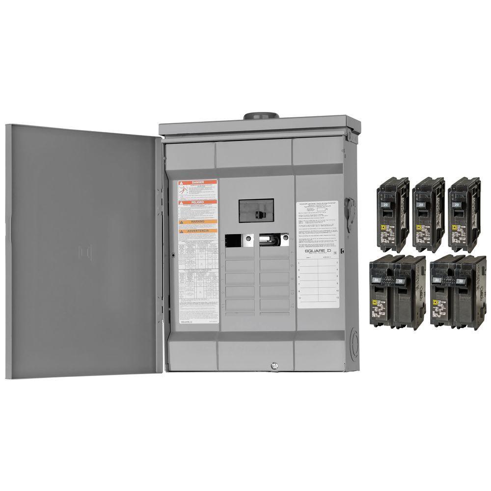 Homeline 200 Amp 30-Space 60-Circuit Outdoor Main Breaker Plug-On Neutral Load Center - Value Pack - Super Arbor