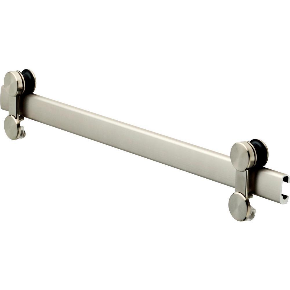 Simplicity 60 x 58-3/4 in. Frameless Contemporary Sliding Bathtub Door in Nickel with Rain Glass - Super Arbor