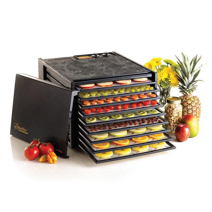 9-Tray Black Electric Food Dehydrator with Variable Temperatures and 26-hour Timer and  Automatic Shut Off