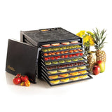 9-Tray Black Electric Food Dehydrator with Variable Temperatures and 26-hour Timer and  Automatic Shut Off