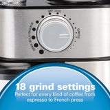 16 oz Stainless Steel Burr Coffee Grinder