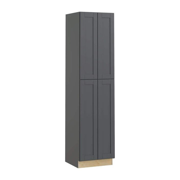 Home Decorators Collection Washington 24 in. W x 24 in. D x 96 in. H Assembled Plywood Pantry Kitchen Cabinet in Onyx with Soft Close