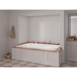 Peridot 6 ft. Acrylic Rectangular Drop-in Whirlpool Air Bathtub in White - Super Arbor