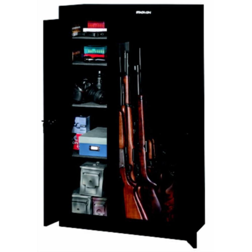 10-Gun Black Double Door Security Cabinet - Super Arbor
