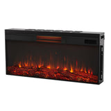 Monte Vista 108 in. Freestanding Electric Fireplace TV Stand in White - Super Arbor