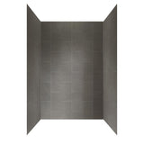 Jetcoat 32 in. x 60 in. x 78 in. 5-Piece Easy-up Adhesive Alcove Shower Surround in White Subway - Super Arbor