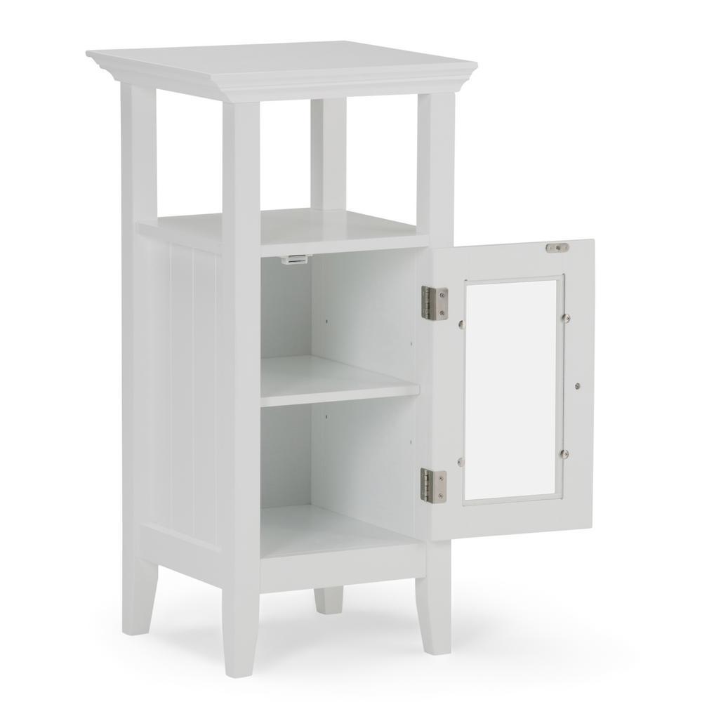 Acadian 15 in. W x 14 in. D x 30 in. H Floor Storage Bath Cabinet in White - Super Arbor