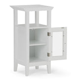 Acadian 15 in. W x 14 in. D x 30 in. H Floor Storage Bath Cabinet in White - Super Arbor